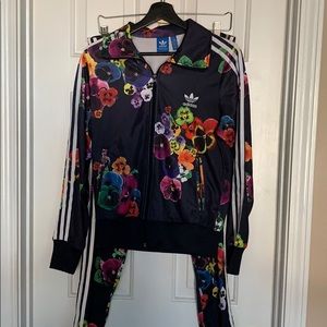 Adidas track jacket and matching leggings